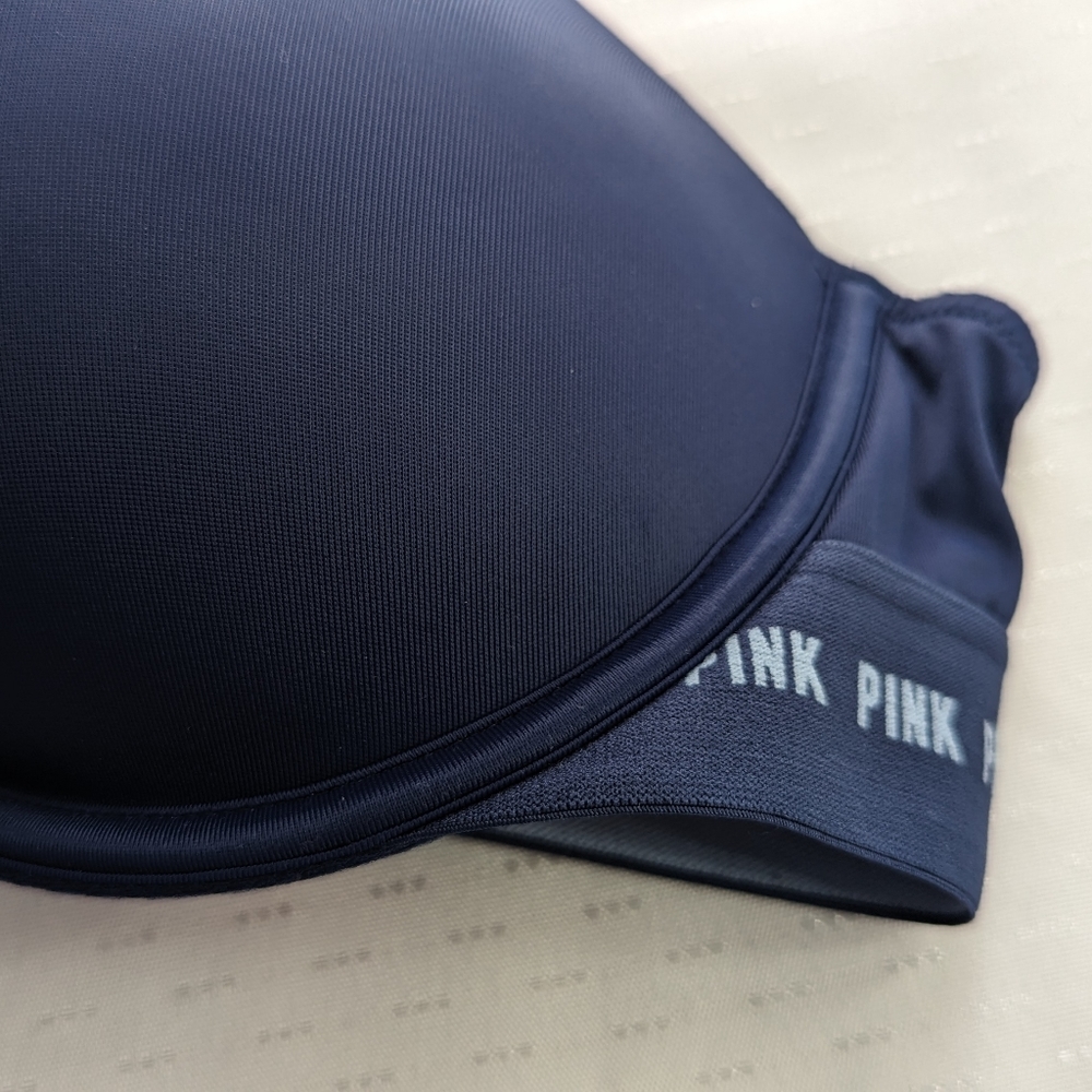 Victoria's Secret Wear Everywhere Super Push-up Bra | Navy | Size 36C - Picture 3 of 7